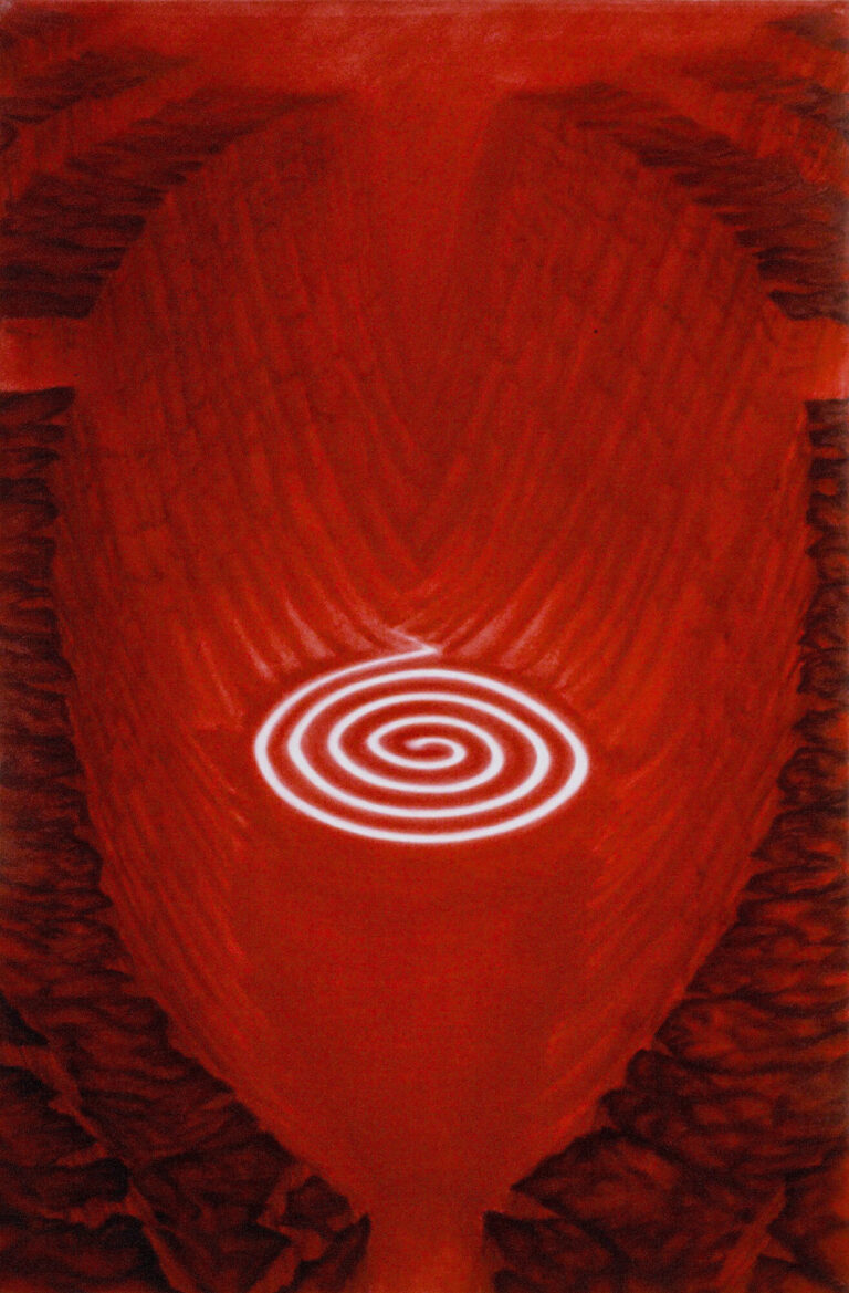 Ancient Chatter, pastel on paper 52" x 34 1/2", 1989