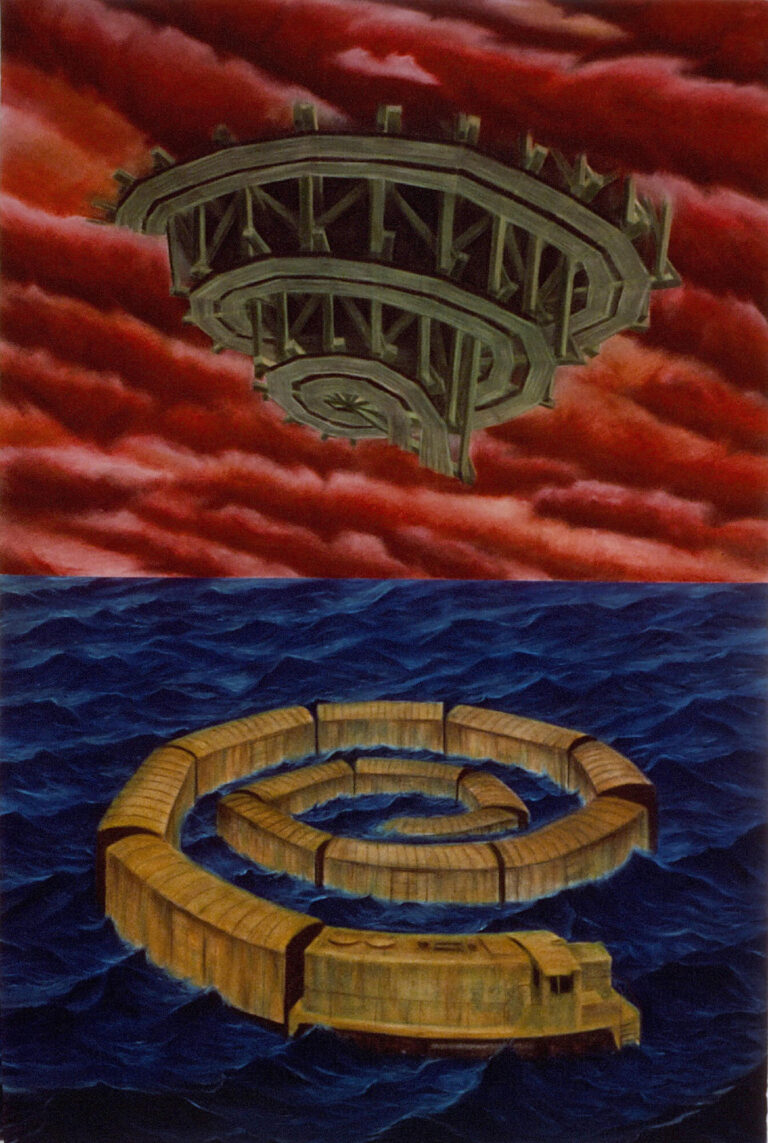 Axis Mundi, pastel on paper, 66" x 44" , 1988 Private Collection