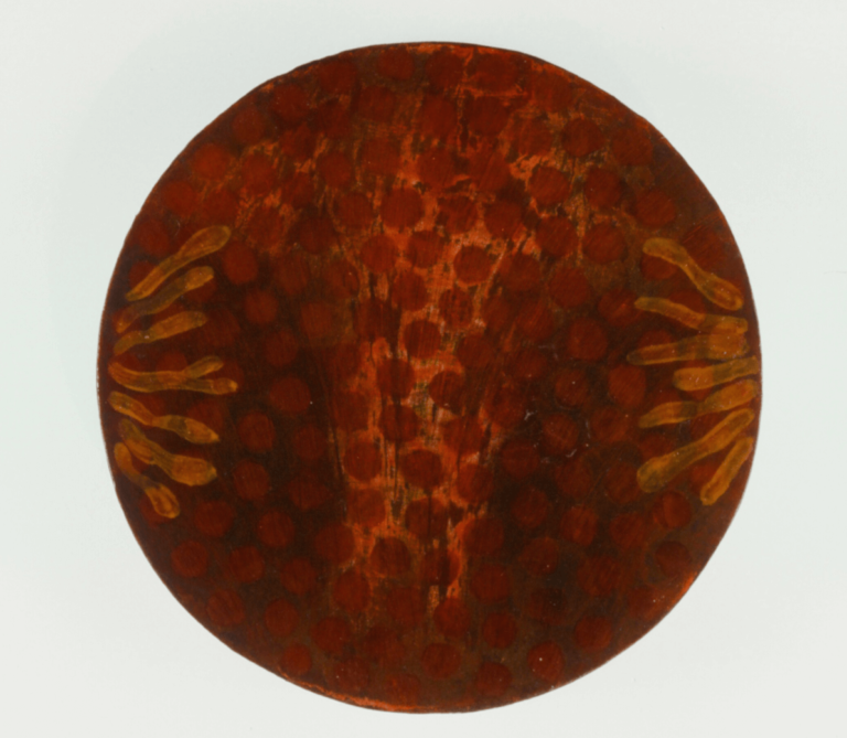 Division, oil on panel, 9" diameter, 1999