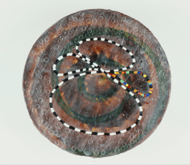 Fingerprint, oil & wax on panel, 9" diameter, 1997