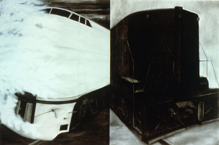 Mirror, pastel & charcoal on paper, 44" x 66", 1987