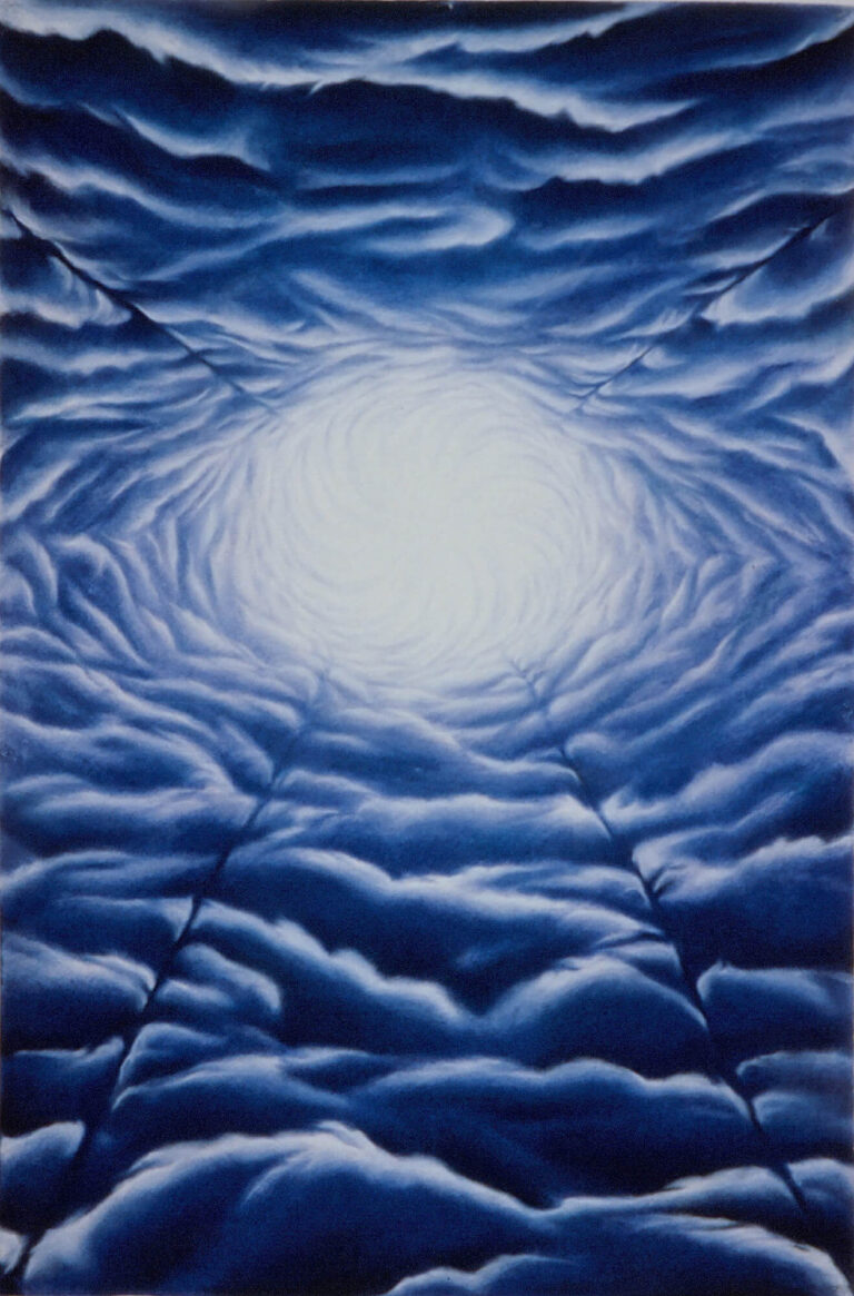 Routine Devotion, pastel on paper 52" x 34 1/2", 1989